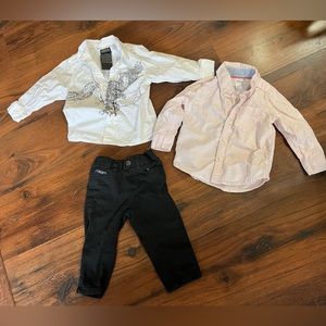 Lot of 3 Boys 18M - US Polo Assn Pants, Carter & Kenneth Cole Reaction Shirt